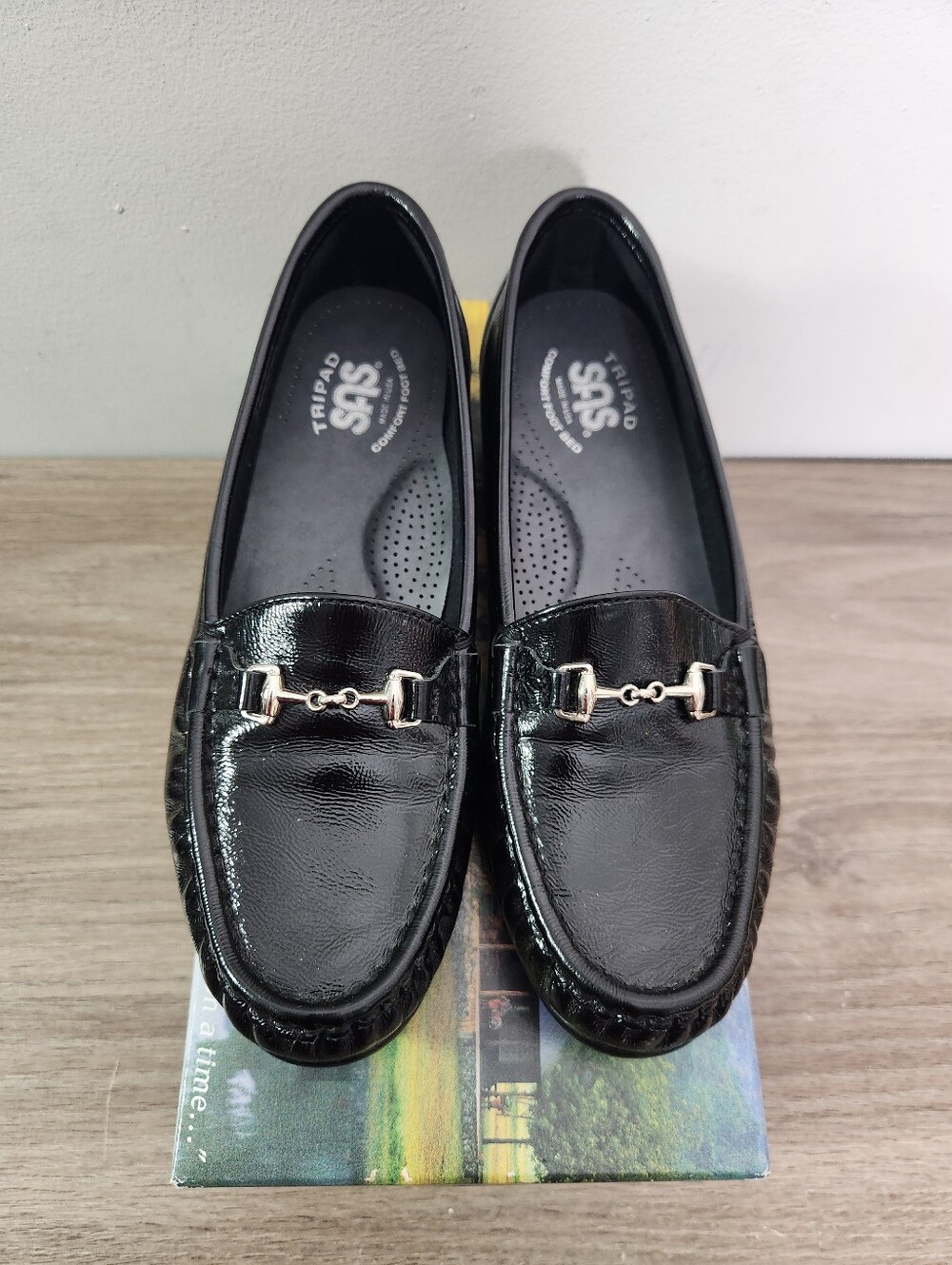 SAS Tripad Black Patent Metro Loafers